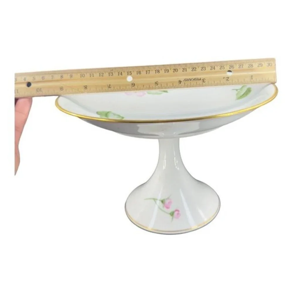Thomas Bavaria Decope WJS Porcelain Ceramic‎ Cake Stand Plate Footed Compote VTG